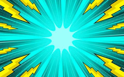Abstract comic background with thunder flash. vector illustration Illustrazione stock