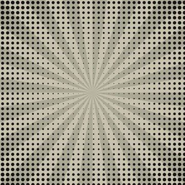 Abstract Comic Book Background with Halftone Pattern and Sunburst Rays Illu.. Stock Illustration