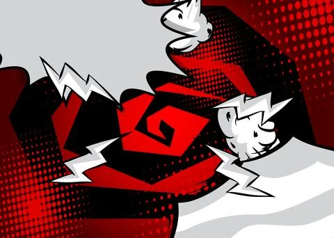 Abstract comic book background. Retro cartoon, vector comics pop art design. Stock Illustration