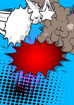 Abstract comic book background. Retro cartoon, vector comics pop art design. Stock Illustration