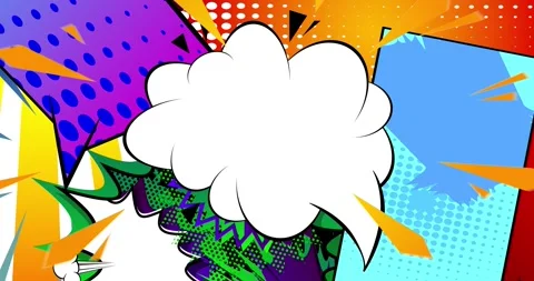 Abstract comic book background with speech bubble Stock Footage 273274563