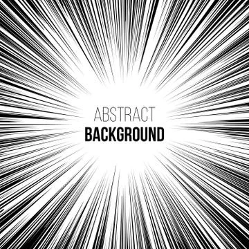 Abstract comic book explosion radial lines Stock Illustration