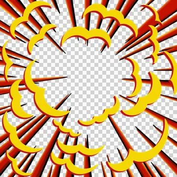 Abstract comic book flash explosion radial lines on transparent background. 스톡 일러스트