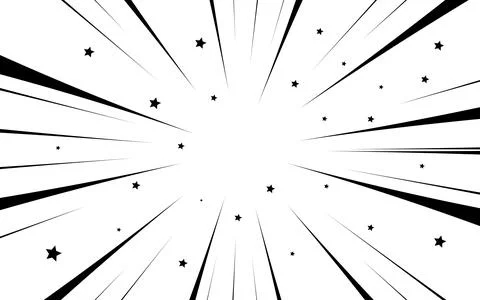Abstract Comic Book Flash Explosion With Radial Lines On White Background. .. Stock Illustration