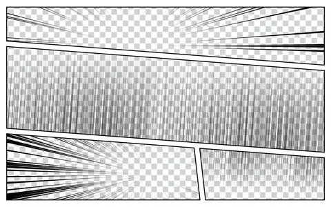 Abstract comic book page template with frames and various comic style effec.. Stock Illustration