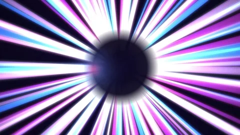 Abstract comic book radial speed lines zooming outwards around central dark.. Video stock 346988981