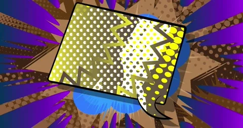 Abstract Comic Book Speech Bubble Stock Footage 168302461