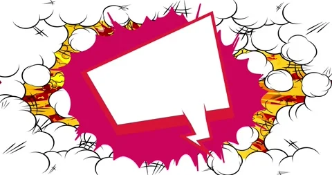 Abstract comic book speech bubble background Stock Footage 262600931