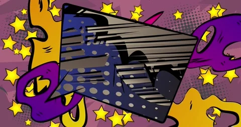 Abstract comic book speech bubble background Stock Footage 273536017