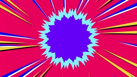 Abstract comic book style background with radial lines. Stock Footage 318345195