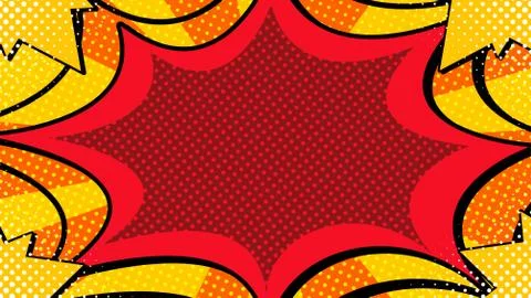 Abstract comic burst Retro Style Pop-Art Pattern. Yellow gradient halftone Stock Illustration