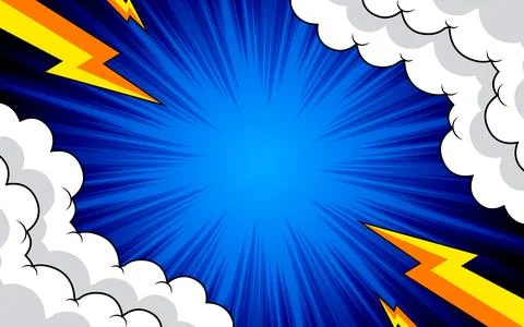 Abstract comic explosion background with radial effect. Vector illustration. Stock Illustration