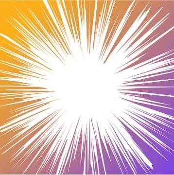 Abstract Comic horizontal speed lines with gradient background. Stock Illustration