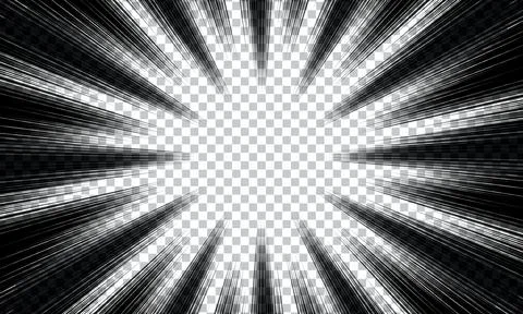Abstract comic lines of copy space with transparent background. Can be used.. Stock Illustration