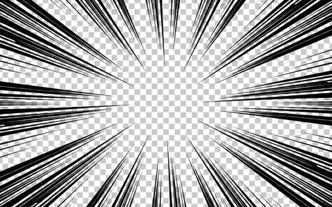 Abstract comic lines of copy space with transparent background. Can be used.. Stock Illustration