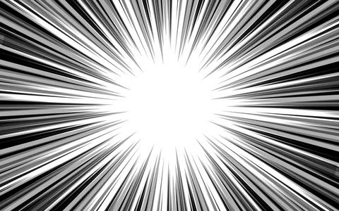Abstract comic with radial lines on a white background. Vector illustration.. イラスト素材