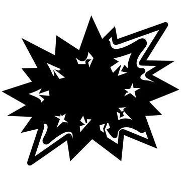 Abstract comic style explosion graphic design featuring a dynamic jagged st.. Stock-Illustration