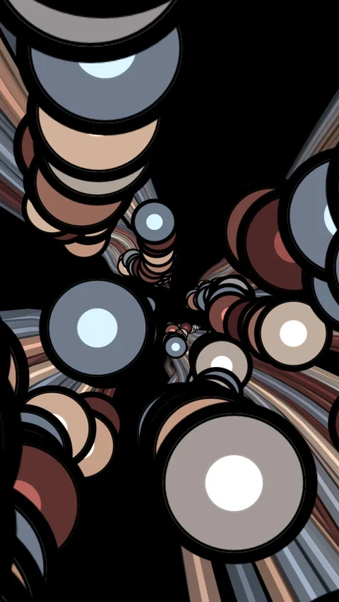 Abstract comic style tunnel flight animation Stock Footage 335036308