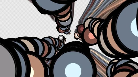 Abstract comic style tunnel flight animation Stock Footage 335037024