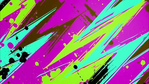 Abstract Comic Zig-Zag Hand-Drawn Stroke Pattern Loop Stock Footage 315211974