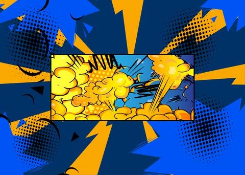 Abstract Comics Background. Poster, banner, flyer, cover. Comic book elements 스톡 일러스트