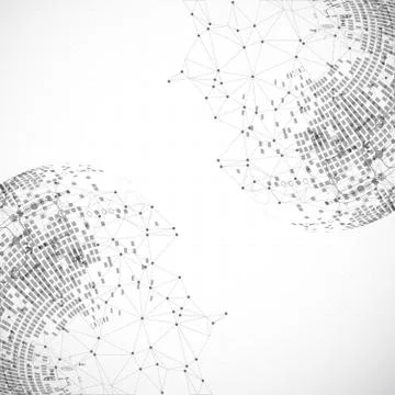 Abstract communication technology light design background. Stock Illustration