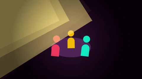 Abstract Community People Icon Animation Stock Footage 346738128