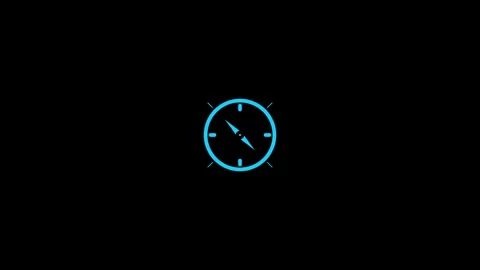 Abstract compass icon, always show correct direction isolated background Stock Footage 263873657