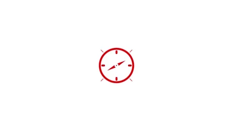 Abstract compass icon, always show correct direction isolated background Stock Footage 263873661