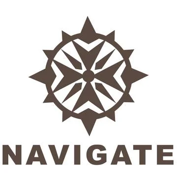 Abstract compass inspired navigation Stock Illustration