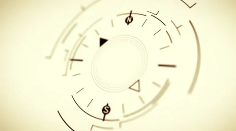 Abstract compass symbol flat animation Stock Footage 60659258