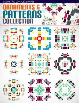 Abstract complex geometric patterns set Illustration