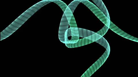 An abstract complex spiral and various rotations animation Vídeo Stock 141216223