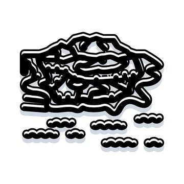 Abstract complex tangled mind maze thinking concept Stock Illustration