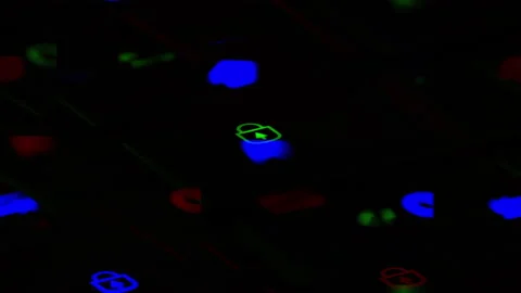 Abstract composition 4k UHD footage - Multiple computer locks digital wallets Stock Footage 161035865