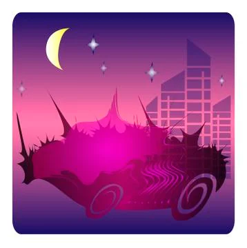 Abstract composition avto 스톡 일러스트