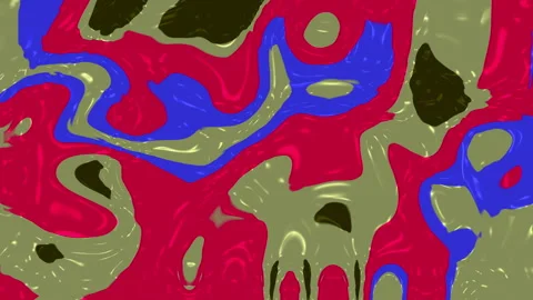 Abstract composition of blotchy shapes in bright colors, suitable for modern des Stock Footage 324600161