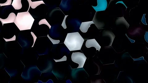 Abstract composition with blue and red light fragments on black background Stock-Footage 329248185