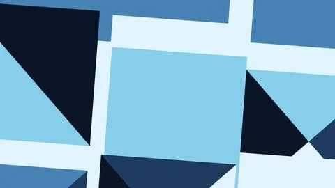 Abstract composition of blue geometric shapes and angles in varying shades, a イラスト素材