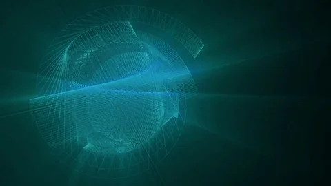 Abstract composition, blue lines. Stock Footage 77298204