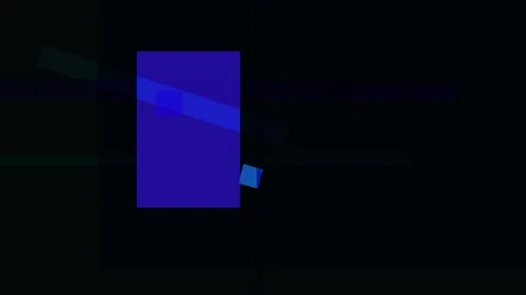 Abstract composition with blue rectangles and a dark background Stock Footage 335431086