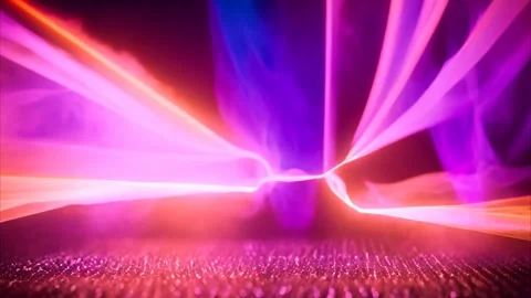 Abstract composition of bright golden lines, laser lights and colorful smok.. Vídeos de archivo 273954649