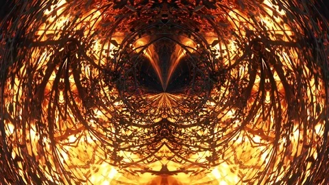 Abstract Composition of Burning Branches on Fire Stock Footage 88463709