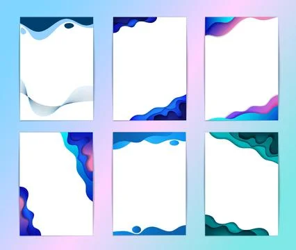 Abstract composition, business card set, correspondence letter collection, a4 Stock Illustration