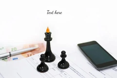 Abstract composition of business documents. Stock Photos