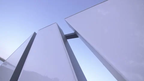 Abstract composition of cardboard planes at different angles Stock Footage 294200794