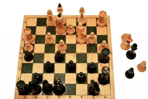 Abstract composition of chess figures. Stock Photos