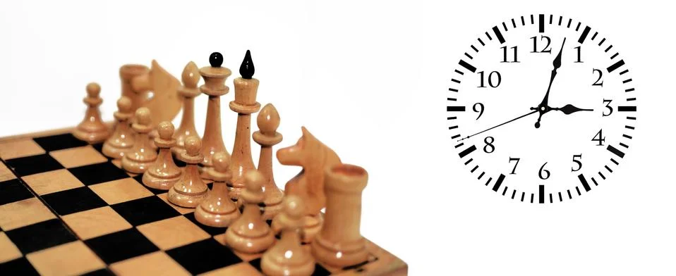 Abstract composition of chess figures. Stock Photos