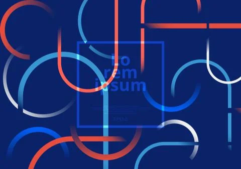 Abstract composition circle and round colorful background. Creative trendy ge Illustrazione stock