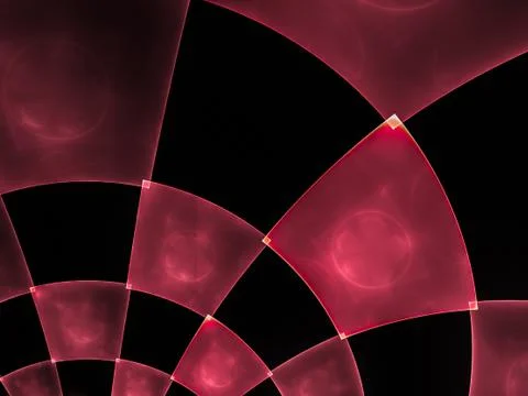 Abstract composition with circular checkered pattern Stock Illustration